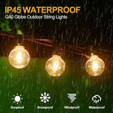 100FT LED Outdoor String Lights Patio Lights with 37 Shatterproof G40 Vintage Edison Bulbs, Outside Hanging Lights | Lumora
