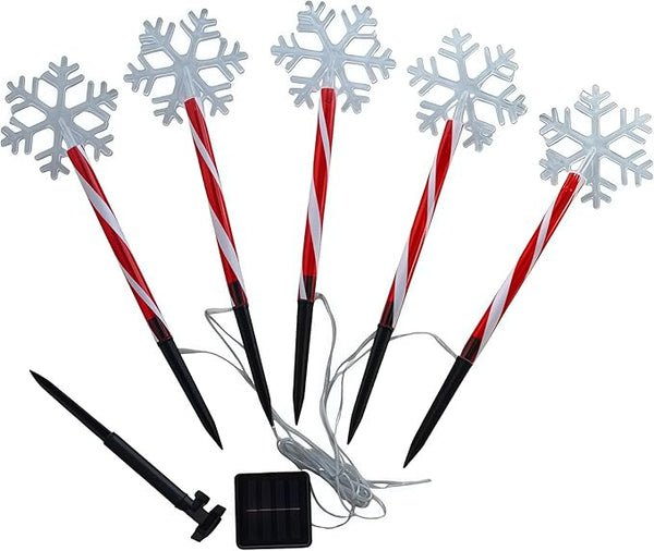Solar Christmas Pathway Lights - 5 Designs (Star, Snowflake, Santa, Bell), Auto On/Off, Waterproof Warm White LED | Lumora