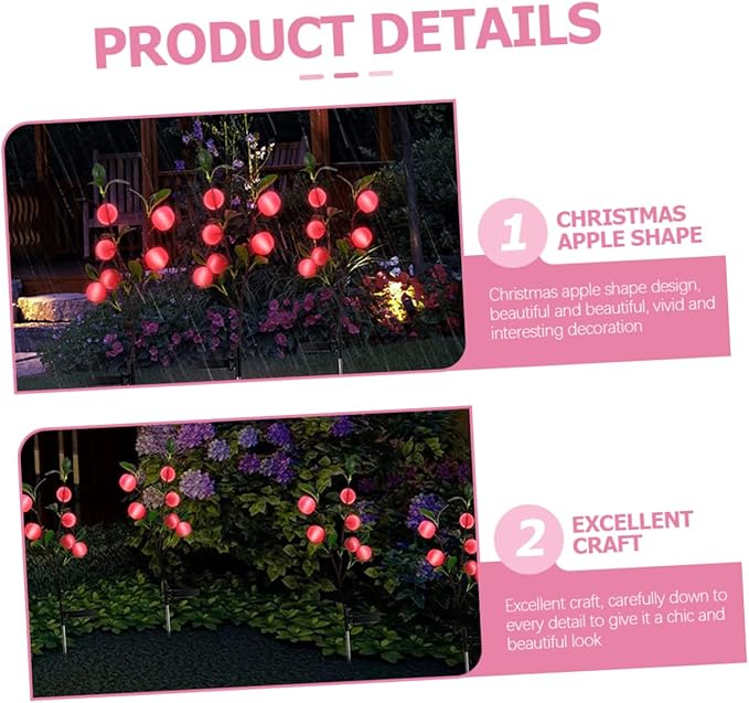VICASKY 3pcs Solar Powered Shape Led Garden Stake Light for Outdoor Walkway Ground Decorative Lamp for Courtyard | Lumora