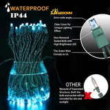 100 Counts Aqua LED Christmas Lights – 50ft 5mm Aqua Christmas Lights Outdoor Commercial Grade Waterproof, Indoor | Lumora