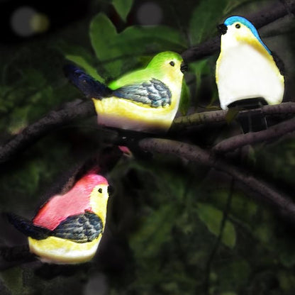 Solar Outdoor Lights Bird Garden Statues Decor,Bird Figurine Lights with Powered LED, Housewarming Birthday Gifts for Women, Mom (3 Pack)