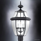 Urban Ambiance Luxury Colonial Outdoor Post Light, Large Size: 23" H x 12.5" W, with Tudor Style Elements | Lumora