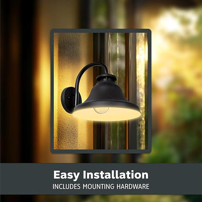 DESIGNERS FOUNTAIN Bayport Outdoor Light Fixture, 10.25 Inch Exterior Wall Lantern Sconce for Front Door, Patio and Porch, Bronze, 31331-BZ