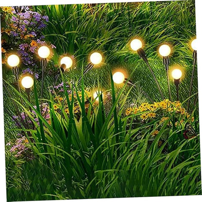 NUOBESTY 2pcs Solar Garden Light Decorative Solar Stake Lamp for Pathway Lawn Patio Easy Installation No Wires Creates Beautiful Outdoor Ambiance