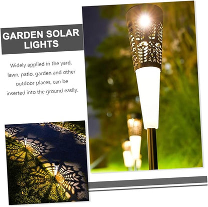 GALPADA 6pcs Solar Garden Lights Outdoor Stake Ground Lights Warm Colorful LED Landscape Pathway Yard Decorative Solar Powered Lighting for Patio and Courtyard