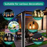 String Light Poles, 4 Pack 10Ft Outdoor Metal Poles for Patio Decor Garden Backyard Yard Front Porch Outside | Lumora