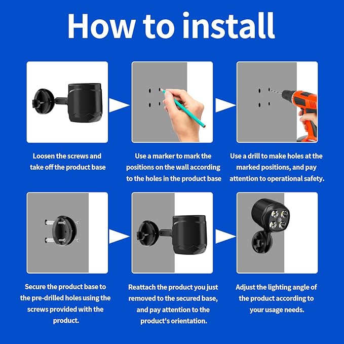 Battery Operated Outdoor Motion Sensor Light, 600LM 6000K Waterproof Wide-Angle Detection Auto On/Off Wall Light,for Garage, Yard, Front Door, Stair and Driveway (1 Pack)