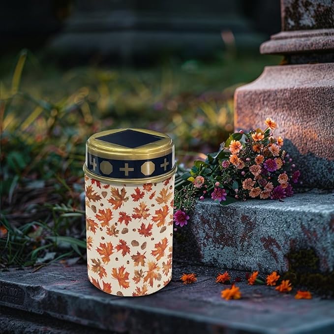 Maple Leaf Pinecone Solar Lights for Cemetery Yard Solar Lights Outdoor Decorative Led Solar Pathway Lights Solar Pathway Light Solar Landscape Lights Backyard Lights