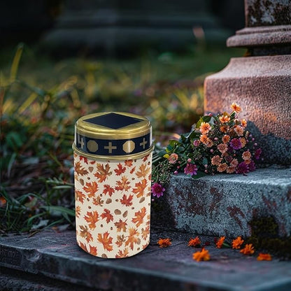 Maple Leaf Pinecone Solar Lights for Cemetery Yard Solar Lights Outdoor Decorative Led Solar Pathway Lights Solar Pathway Light Solar Landscape Lights Backyard Lights