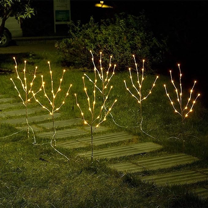 Vanthylit 3PK 30'' Lighted Birch Twig Branches with 60 LED Warm White Bulbs Waterproof Adapter in for Outdoor and | Lumora