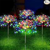 4 Pack Outdoor Solar Lights, Solar Garden Lights Bigger Firework Fairy Lights, Waterproof Outdoor Lights - Bigger | Lumora