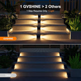12 Pack Solar Powered Stair Lights Outdoor Waterproof Warm White Lamps for Deck Step Safety Outside Decorative LED | Lumora
