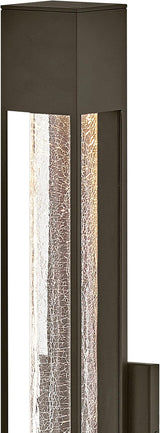 Hinkley Vapor Large Wall Mount Lantern - Modern, 1-Light, Aluminum, Crackle Glass, Bulb Included - Bronze Finish | Lumora