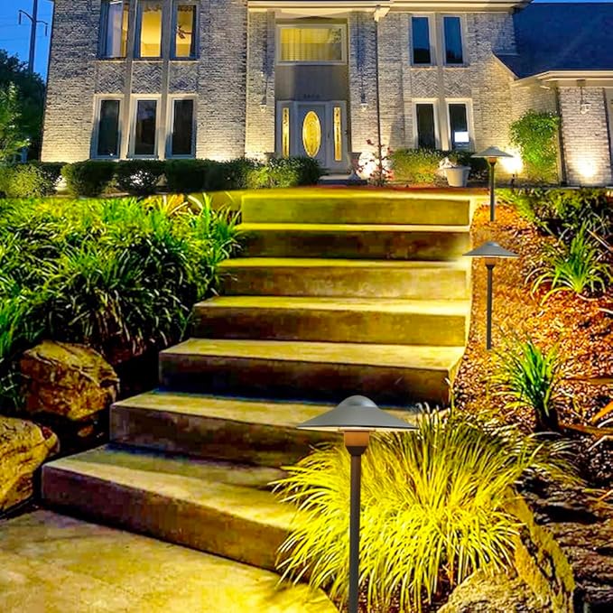 Arrownine Cast Aluminum Low Voltage Outdoor Pathway Light Walkway Landscape Path Lights Included Ground Spike,Wire | Lumora