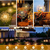 Solar Firework Lights for Outside, 150 LED 8 Modes Fireworks Solar Fairy Lights Outdoor Flowers for Garden Yard | Lumora