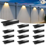 Solar Fence Lights Outdoor, 50 LM Solar Deck Lights 9 Fixed Colors & Color Changing Waterproof IP65 Step Light for | Lumora