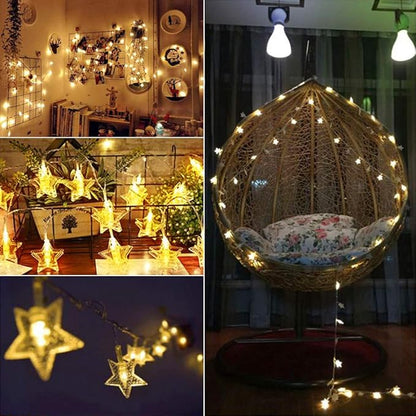 Star String Lights Battery Operated 40 LED 19.6FT Twinkle Little Star Lights Indoor Starry Fairy Lights Warm White for Patio Wedding Bedroom Christmas Home Decoration