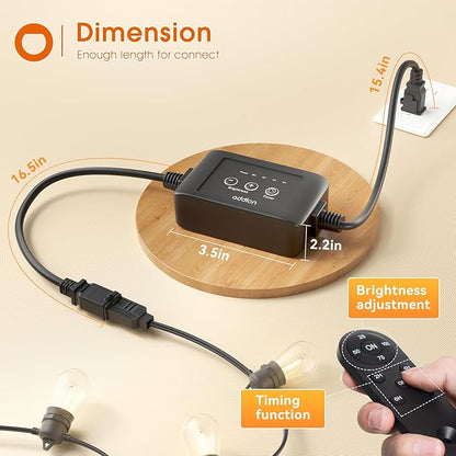 addlon Dimmer with 150 FT (3x50FT) Outdoor String Lights