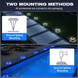 VOLISUN Solar Driveway Lights 12 Pack Waterproof Dock & Deck Marker Lights,2-in-1 Blue & White LED,IP67 Wireless | Lumora