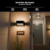 2 Pack Outdoor Wall Sconce Up and Down Black Wall Mount LED Exterior Light Fixture 240LM for Porch Garage | Lumora
