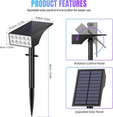 Solar Spot Lights Outdoor Color Changing, [7 Mode/2 Pack] Christmas Landscape Spotlights, Solar Lights Outdoor | Lumora