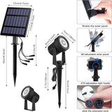 T-SUNUS Christmas Solar Garden Spotlight White Outdoor, 4-in-1 Spot Lights 6000K IP65 Waterproof 9.8ft Cable 5W | Lumora