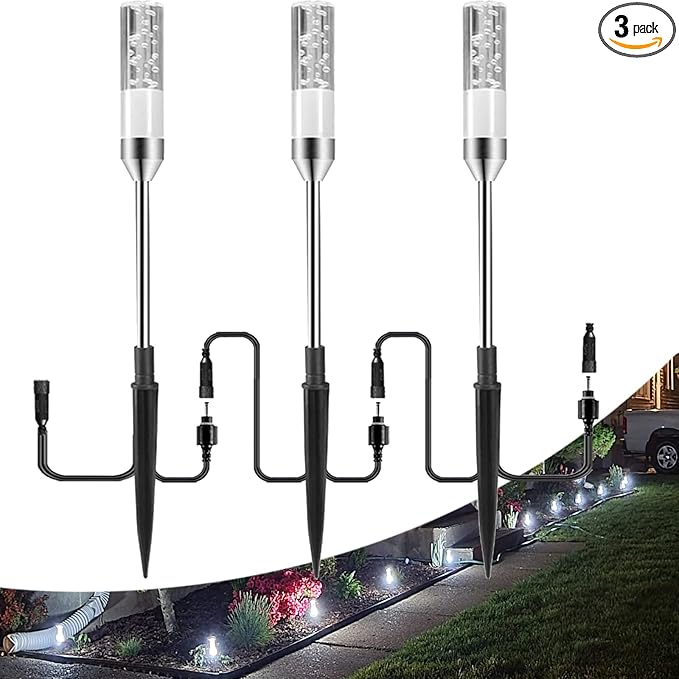 B-right 3PCS Extension Lights for Path Lights, Extendable Waterproof 0.8W 95 Lumens - Outdoor Lighting Accessory | Lumora
