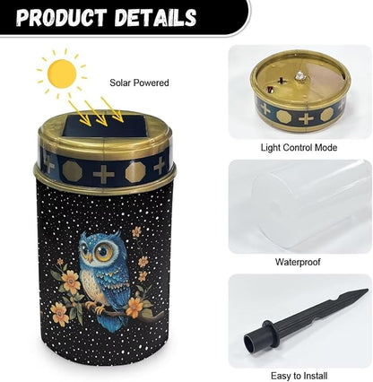 Owl Solar Garden Lights Solar Lights Garden Lights,Outdoor Garden Solar Powered Light Decor for Garden Yard Patio Pathway Waterproof Solar Lights Outdoor