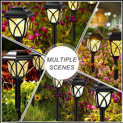Solar Pathway Lights Outdoor, 6 Pack, Warm White, IP65 Waterproof & Weather Resistant, Garden Lights for Yard, Patio, Walkway, Landscape
