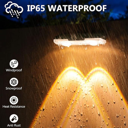 Solar Fence Lights Outdoor Waterproof 3000K 4000K 6000K 50 Lumens Lens LED Dusk to Dawn for Outside Deck Wall Step Patio Yard Railing Pool Garden 8 Pack