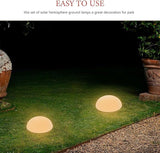 Solar Energy Hemisphere Pathway Light Garden Stake Lamp for Lawn Patio Landscape Decor Warm Glow Outdoor Ground | Lumora