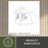 VAXCEL Whitebark 9.75 in. H 1-Light Olde World Patina Rustic Pine Cone Outdoor Wall Sconce Made of Durable Steel | Lumora