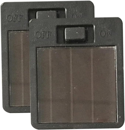 Solar Light Replacement Top, 2pcs 4.4x3.6cm Square Replacement Solar Light Tops, DIY Replacement Solar Light Parts for Garden Solar Lantern (Warm Light)