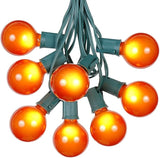 100 Foot G50 Outdoor Patio String Lights with 125 Orange Globe Bulbs – Indoor Outdoor String Lights – Market Bistro | Lumora