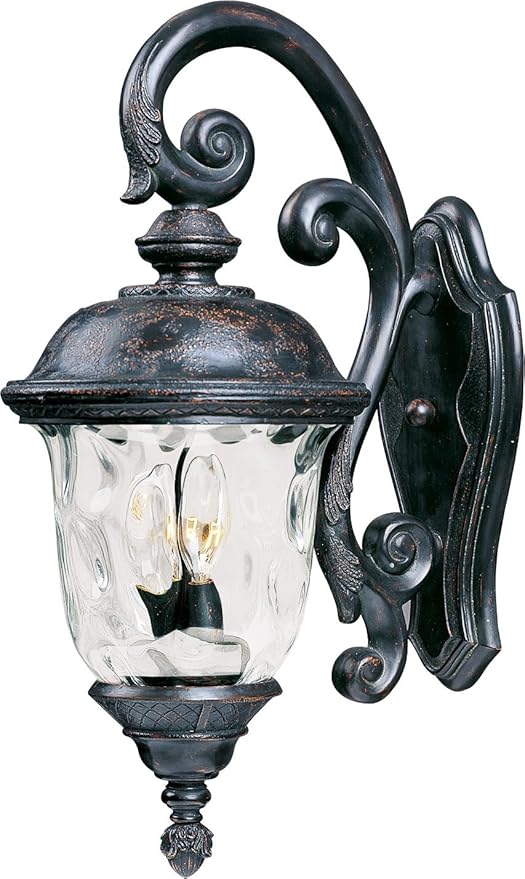 Maxim Carriage House VX-Three Light Outdoor Wall Mount in Early American Style Made with Vivex Material for Coastal Environmen