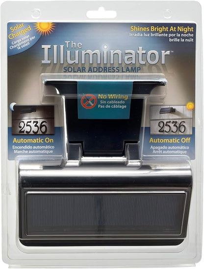 Whitehall Products Standard Wall Illuminator Solar Address Lamp, Black
