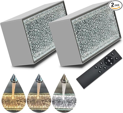 Solar Paver Lights, 8" x 4" Brick Driveway Lights, Landscape Path Lights for Walkway, Patio & Deck Lighting, IP67 Waterproof, 3 Colors, 2 Pack