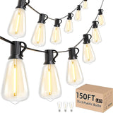 Svater Outdoor String Lights 150 FT, ST38 Patio Lights with 78 pcs Shatterproof Dimmable Vintage Edison Bulbs | Lumora