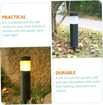 DOITOOL 5pcs Auto Off Solar Garden Light Solar Outdoor Stake Light for Pathway Lawn Decor Construction