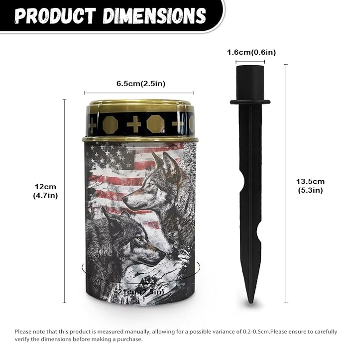 Solar Garden Lights Outdoor Waterproof Decorative Solar Lights American Flag Wolf Outdoor Solar Lights for Garden | Lumora