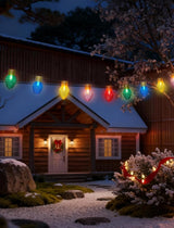 16Ft Jumbo LED Multicolor Valentine's Day String Lights Outdoor with 10 T13 LED Strawberry Bulb, Clear Multicolor | Lumora