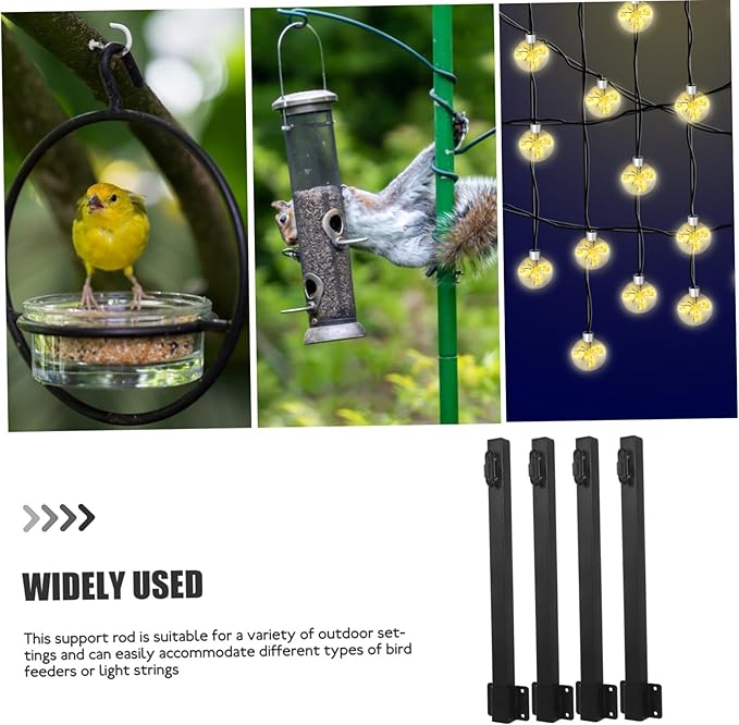 4pcs Durable String Light Poles for Outside Resistant Hanger for Bird Feeders and Outdoor Lights Easy Installation | Lumora