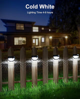 OTHWAY Solar Fence Post Lights Wall Mount Decorative Deck Lighting (Black, 6 Packs) | Lumora