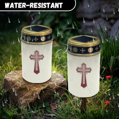 Solar Cemetery Lights - Warm White, Waterproof, Outdoor, Garden, Landscape, Grave