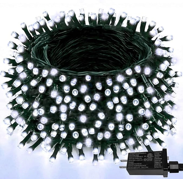 Upgraded 165FT 500 LED Christmas Outdoor Decoration Lights & Indoor, Memory Function & Timer & 8 Modes, Green Wire | Lumora