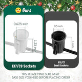 C9 Light Strand, 2 Pack 100 FT Outdoor String Lights Christmas Stringer with 100 Sockets for Christmas Decor Patio | Lumora