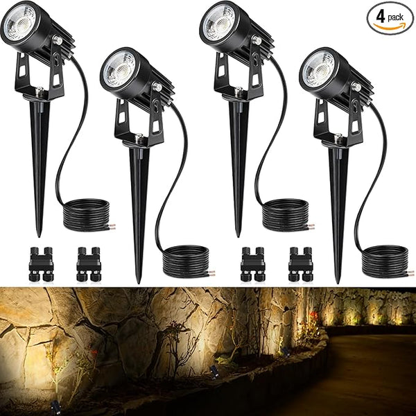 SUNVIE 3W Low Voltage Landscape Lighting LED Landscape Spotlights with Connectors Waterproof Low Voltage Landscape | Lumora