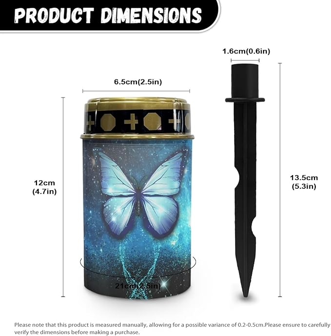 Blue Butterfly Solar Garden Stake Lights Auto On/Off Solar Pathway Lights Landscape Decoration Lights for Birthday in Heaven Mother Day Fathers Day Memrial Day