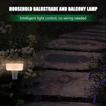 UPKOCH Solar Path Lights Outdoor Waterproof 6-led Warm White Garden Landscape Lighting for Yard and Patio Lawn Decor