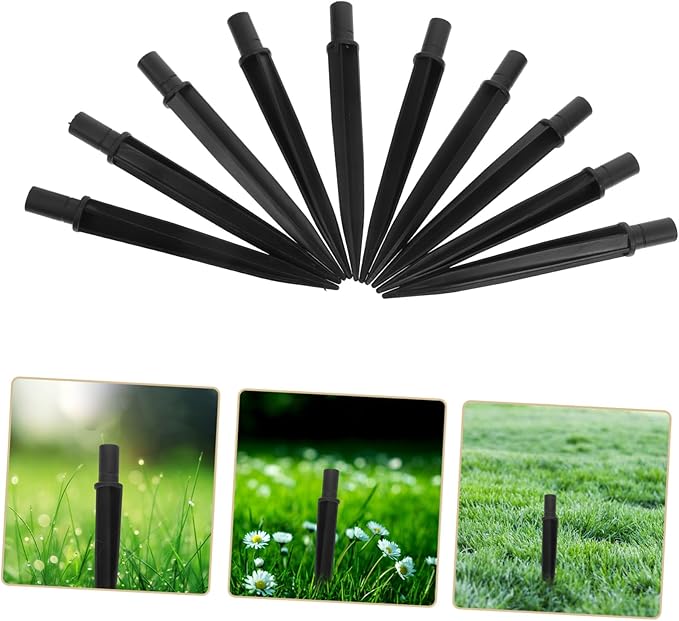 BESPORTBLE 10pcs Ground Stakes Garden Lights Landscape Yard Pathway Lamps Pole Led Ground Stake Lights No Tools Required